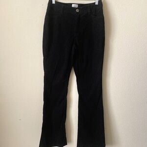 CHICOS WOMENS FINE CORDUROY STRETCH BOOTCUT JEANS SZ 0 BLACK
